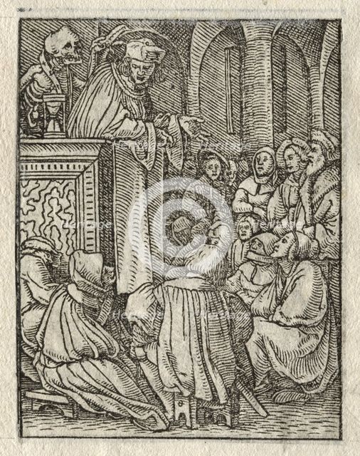 The Dance of Death: The Preacher; The Priest. Creator: Hans Holbein (German, 1497/98-1543).