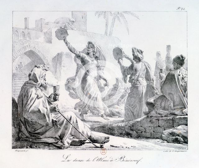 'The Dance of the Alme, Beni Souef', Egypt, 1819. Artist: G Engelmann