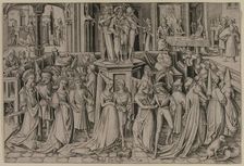 The Dance at the Court of Herod, c. 1500. Creator: Israhel van Meckenem (German, c. 1440-1503)
