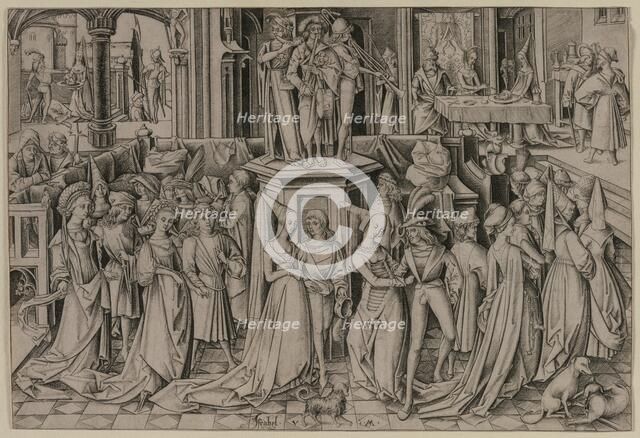 The Dance at the Court of Herod, c. 1500. Creator: Israhel van Meckenem (German, c. 1440-1503).