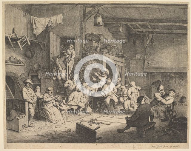 The Dance at the Inn, 1652. Creator: Adriaen van Ostade.