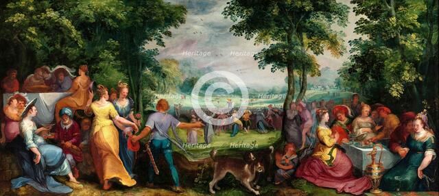 The Dance around the Golden Calf, 1602. Creator: Mander, Karel van, the Elder (1548-1606).