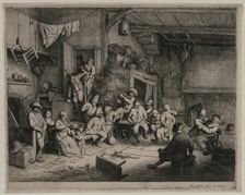 The Dance in the Inn, 1652. Creator: Adriaen van Ostade (Dutch, 1610-1684)