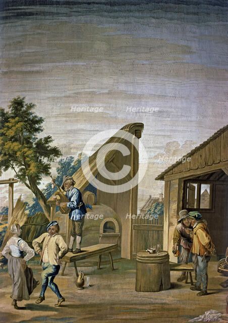 The dance', tapestry by David Teniers.
