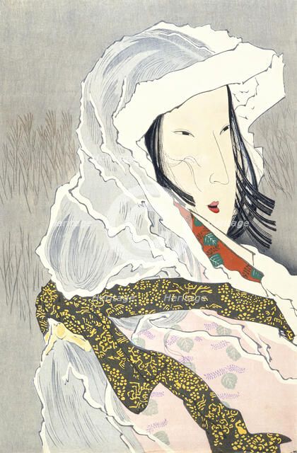 The Dancer Hotoke Gozen at Gioji (image 2 of 3), Published in 1897. Creator: Kobayashi Kiyochika.