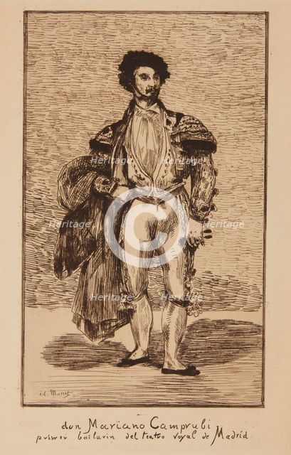 The Dancer (Mariano Caprubi) (Le Bailarin (Mariano Camprubi)), 1862. Creator: Edouard Manet.