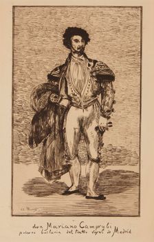 The Dancer (Mariano Caprubi) (Le Bailarin (Mariano Camprubi)), 1862. Creator: Edouard Manet