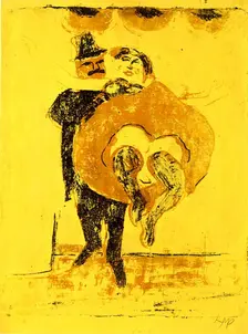 The dancing couple, 1909. Creator: Max Pechstein