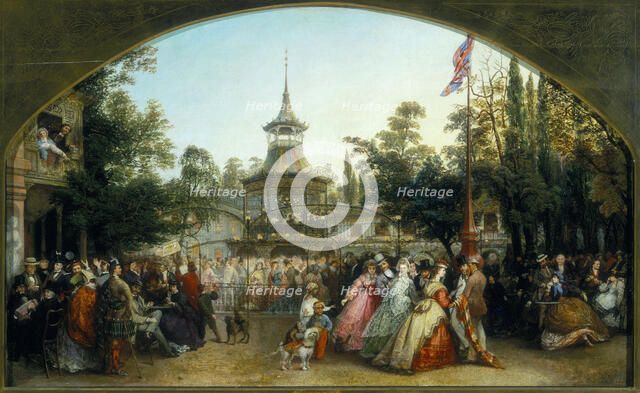 'The Dancing Platform at Cremorne Gardens', 1864.  Artist: Phoebus Levin