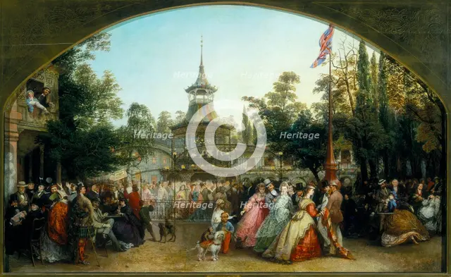 'The Dancing Platform at Cremorne Gardens', 1864.  Creator: Phoebus Levin.