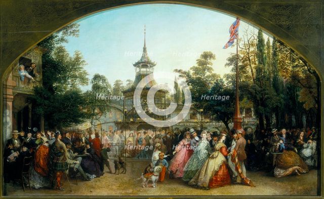 'The Dancing Platform at Cremorne Gardens', 1864.  Creator: Phoebus Levin.