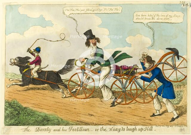 The Dandy and His Postillion - or the Waay to Laugh Up Hill, 1819. Creator: William Heath.