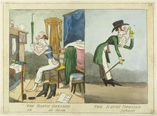 The Dandy Dressing; The Dandy Dressed, 1815/25. Creator: JL Marks