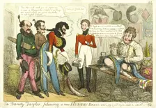 The Dandy Tailor, Planing a New Hungry Dress, published May 15, 1819. Creator: Isaac Robert Cruikshank