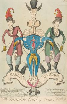 The Dandies Coat of Arms, March 28, 1819., March 28, 1819. Creator: George Cruikshank