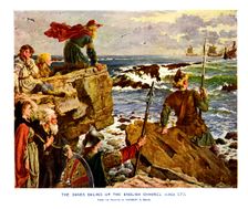 The Danes Sailing up the English Channel, c877 AD, (19th century)