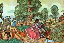 The dangers of lust and illicit love, 16th century. Artist: Peter Flotner