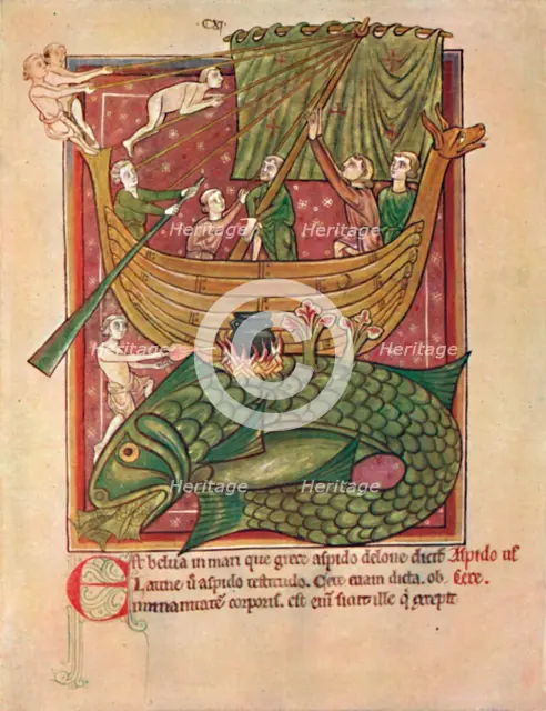 'The Dangers of the Sea (MS. Harl. 4751)', 13th century, (1902). Artist: Unknown.
