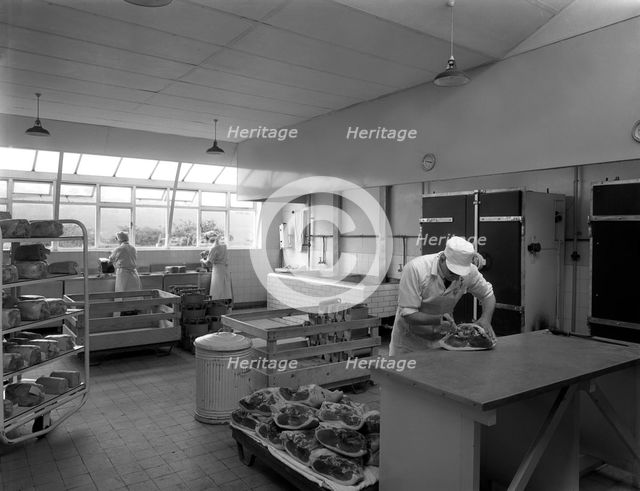 The Danish Bacon Company factory, Kilnhurst, South Yorkshire, 1957. Creator: Michael Walters.