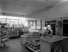 The Danish Bacon Company factory, Kilnhurst, South Yorkshire, 1957. Creator: Michael Walters