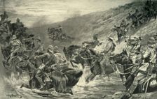 The Dash for Kimberley - The 10th Hussars Crossing Klip Drift 1900. Creator: John Charlton