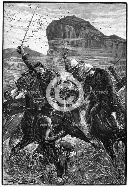 The dash with the colours, Battle of Isandlwana, Anglo-Zulu War, 22 January 1879, (1900). Artist: Unknown