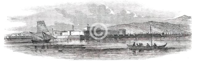 The Dardanelles - Fort of Chanah-Kalesi, from the Middle of the Channel, 1850. Creator: Unknown.