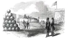 The Dardanelles - the Battery and Stone Shot, 1850. Creator: Unknown