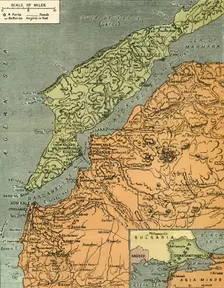The Dardanelles with its Forts 1919. Creator: London Geographical Institute