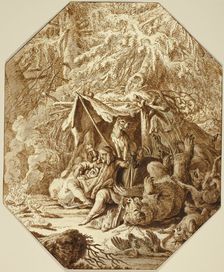 The Daring Hunter, Enduring in Winter, n.d. Creator: Johann Elias Ridinger
