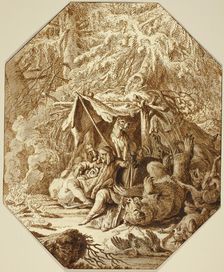 The Daring Hunter, Enduring in Winter, n.d. Creator: Johann Elias Ridinger