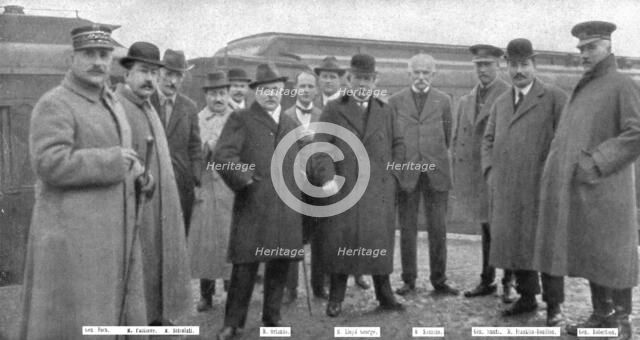 The Dark Hours of Italy; Co-operation of Allies: group of Allied ministers.., 1917. Creator: Unknown.