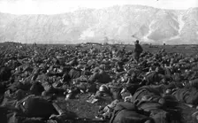 The Dark Hours of Italy; Exhausted by a forced march which saved them from encirclement..., 1917. Creator: Unknown