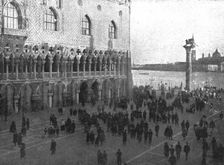 The Dark Hours of Italy; The "Piazzetta", in front of the Doge's Palace. ..., 1917. Creator: Unknown