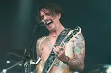 The Darkness live at the Cornbury Music Festival, Great Tew Park, Oxfordshire, Jul 2022. Creator: Annapaola Marchesani