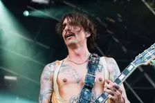 The Darkness live at the Cornbury Music Festival, Great Tew Park, Oxfordshire, Jul 2022. Creator: Annapaola Marchesani