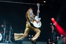The Darkness live at the Cornbury Music Festival, Great Tew Park, Oxfordshire, Jul 2022. Creator: Annapaola Marchesani