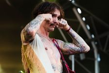 The Darkness live at the Cornbury Music Festival, Great Tew Park, Oxfordshire, Jul 2022. Creator: Annapaola Marchesani