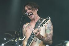 The Darkness live at the Cornbury Music Festival, Great Tew Park, Oxfordshire, Jul 2022. Creator: Annapaola Marchesani