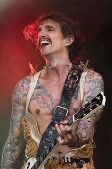 The Darkness live at the Cornbury Music Festival, Great Tew Park, Oxfordshire, Jul 2022. Creator: Annapaola Marchesani
