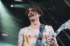 The Darkness live at the Cornbury Music Festival, Great Tew Park, Oxfordshire, Jul 2022. Creator: Annapaola Marchesani
