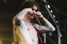 The Darkness live at the Cornbury Music Festival, Great Tew Park, Oxfordshire, Jul 2022. Creator: Annapaola Marchesani
