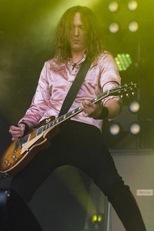 The Darkness live at the Cornbury Music Festival, Great Tew Park, Oxfordshire, Jul 2022. Creator: Annapaola Marchesani