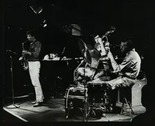 The Daryl Runswick Quartet in concert at The Stables, Wavendon, Buckinghamshire, 1981. Creator: Denis Williams