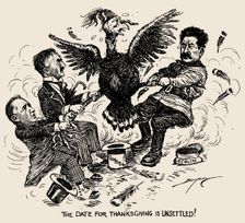 The Date for Thanksgiving is Unsettled!, 1939. Creator: Berryman, Clifford K. (1869-1949)