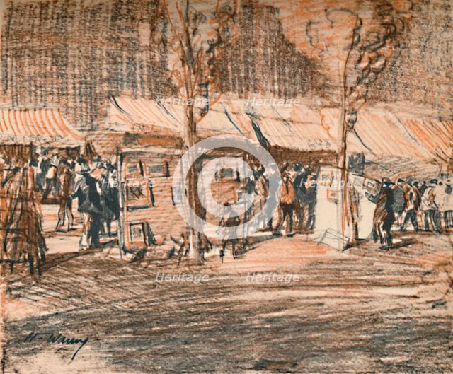 'The Daub Fair A monstrous jumble sale', c1927, (1927). Artist: Henry Franks Waring.