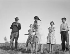 The Daugherty family, FSA borrowers, Warm Springs district, Malheur County, Oregon, 1939. Creator: Dorothea Lange