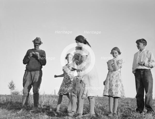 The Daugherty family, FSA borrowers, Warm Springs district, Malheur County, Oregon, 1939. Creator: Dorothea Lange.