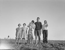 The Daugherty family, FSA borrowers, Warm Springs district, Malheur County, Oregon, 1939. Creator: Dorothea Lange
