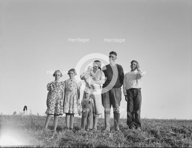 The Daugherty family, FSA borrowers, Warm Springs district, Malheur County, Oregon, 1939. Creator: Dorothea Lange.